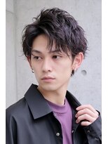 リアンメンズ 青山 表参道(Liun men's)&nbsp;メンズショート　ショートセンターパート　サーフカールパーマ