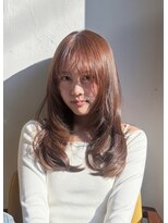 キーゴ 博多(KY-GO.) レイヤーカット×ピンクブラウン 柔らかい感じのレイヤー