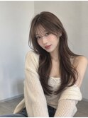 池袋 /人気髪型韓国風ロングレイヤー / 似合わせ透明感ブラウン