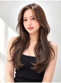 韓国風レイヤーロング×透明感カラー