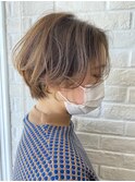 簡単スタイリングふんわりショート bymisaki