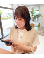 シンス(Since)&nbsp;ラフな外ハネ シア オリーブグレージュ カラー