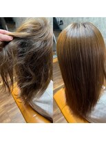 ドア(doa)&nbsp;ブリーチ毛の縮毛矯正　髪質改善