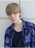 ミルクティーアッシュベージュシンプルショートマッシュ