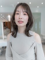 20代30代大人かわいい/デザインカラー/ボブ/シルキーベージュ