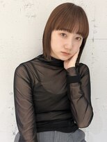 ラミエ バイ メルト 吉祥寺(lamie by melt)&nbsp;"久保田"ワイドバング切りっぱなしあごライン大人ボブ