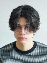 センターパートウルフカットシャドウパーマニュアンスパーマ