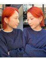 ノラ ヘアーサロン(NORA HAIR SALON) ナチュラル小顔前髪あり後れ毛サイドバング結べるボブくびれヘア