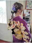 編み下ろしヘアアレンジ