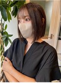 切りっぱなしボブスタイル