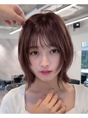大人ボブ銀座レイヤーカット有楽町ミディアムボブベージュ