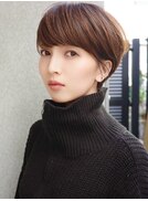 大人マッシュショート／アプリコットブラウン／30代40代50代