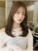 レイヤーカット/顔まわりレイヤー/くびれミディアム20代【平島】