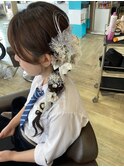 成人式/前撮り/ヘアセット/編みおろし/高校生