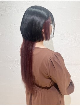 アジールヘア 池袋東口店(agir hair) インナーカラー/裾カラー/クラゲヘア/ワインレッド/池袋
