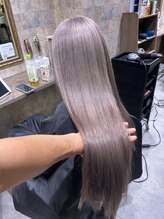 ブリーチ塗布→シャンプー→トリートメント→オンカラー