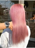 ブリーチカラー　ピンクカラーダブルブリーチ