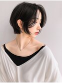 ショートボブ/韓国風ヘア/前下がりショート/フェイスレイヤー