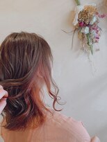 カノエ 宇部厚南店(canoe)&nbsp;アプリコットオレンジのインナーカラー♪