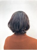 レイヤーミディアム/ルーズヘア/無造作パーマ/グラボブ/40代50代