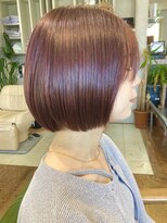 マハナ(Mahana by hair)&nbsp;20代30代40代ハイライトカラー暖色系ヘアカラーボブスタイル