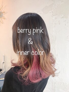 バトヘアー 渋谷本店(bat hair) ベリーピンクインナーカラー