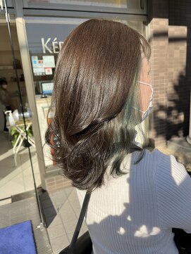 カペリベラ CapelliBella 香里園店 イヤリングカラー×カーキアッシュ