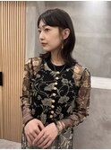 中川　前髪カット顔まわり似合わせ外ハネくびれレイヤーミディ