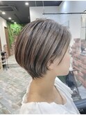 20代30代40代大人可愛い/アッシュオリーブベージュ/縮毛矯正