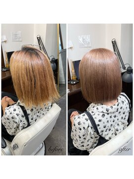 ムーブ(Moob) 透明感艶感たっぷりなmiik tea beige×髪質改善カラー【別府】