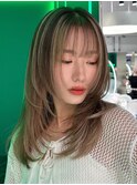 ワンホンヘア/韓国ヘア/前髪[レイヤーカット/渋谷]