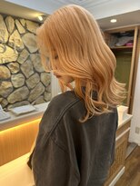 エル ヘアサロン なんば店(eL) TAKAAKI 韓国風ペールオレンジ