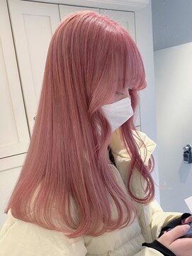 ベレーザ 渋谷(BELEZA) 5764ベビーピンク艶髪ハイトーンカラーオンブレホワイトピンク