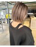 カット+ブリーチカラー（ケアブリーチ）+ハホニコトリートメント　￥21450