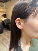 星華,黒髪,ボブルフ,ネビージュ,小顔,ワンレン