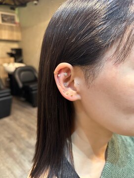 マスカリ(muscali) 星華,黒髪,ボブルフ,ネビージュ,小顔,ワンレン