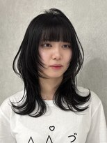 フラグス(FLAGS)&nbsp;顔まわりレイヤーカット/内巻きワンホン/韓国/富山/高岡/射水