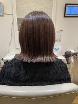 シーループユナイテッドアトリエ(C-LOOP UNITED ATELIER)&nbsp;秋冬おすすめブラウンベージュ×外はねボブ【高濃度水素カラー】