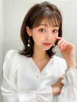 アフロート エル 錦糸町(AFLOAT L) 【20代30代】小顔レイヤーミディアム/黒髪/暗髪/ココアベージュ