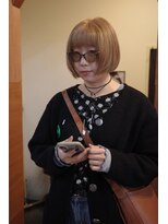 チャプター 問屋町(chapter)&nbsp;パツっとボブケアブリーチダブルカラーブロンドベージュ韓国ヘア