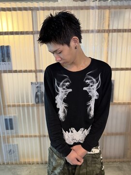 PARKiiiNG 心斎橋　ブリーチ/ダブルカラー/パーマ/メンズ【パーキング】 刈り上げセンターパート