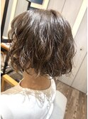 ツーブロックボブパーマスタイル