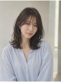 くびれミディアム/ひし形ハッシュカット/20代30代40代池袋