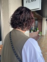 フィルム(FiLMs)&nbsp;透明感ブラウン/デザインパーマ/ショートボブパーマ