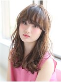 シアーベージュの柔らかカールスタイル☆イルミナカラー