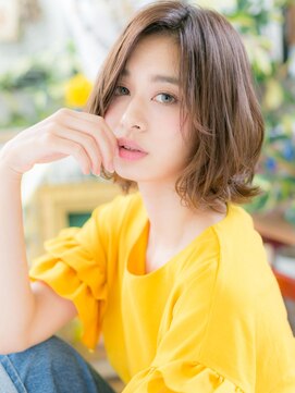 カバーヘア ブリス 大宮西口(COVER HAIR bliss) くせ毛風カールインナーカラー抜け感大人ボブf大宮20代30代40代!