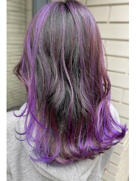 アール 西新井店(ar) デザインカラーバレイヤージュ×イノアカラー×ピンクラベンダー