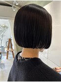 ミニボブ×ブルーブラック☆ニュアンスカラー#ブルーカラー