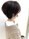 前髪長めショートスタイル