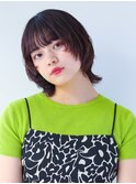 クールなウルフボブ/ぱっつん前髪